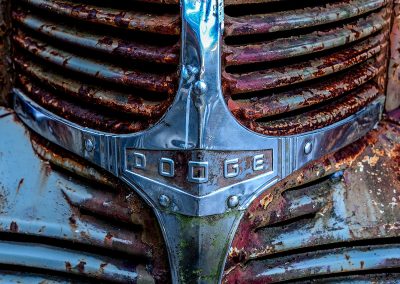 Front of a rusty carbody
