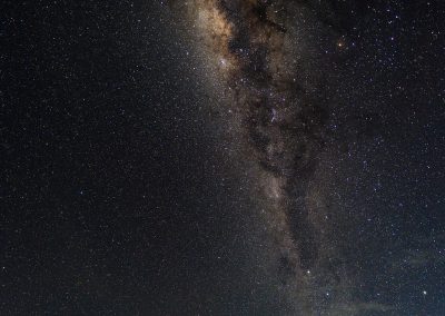 Milky way and shinning stars above Mount Bromo